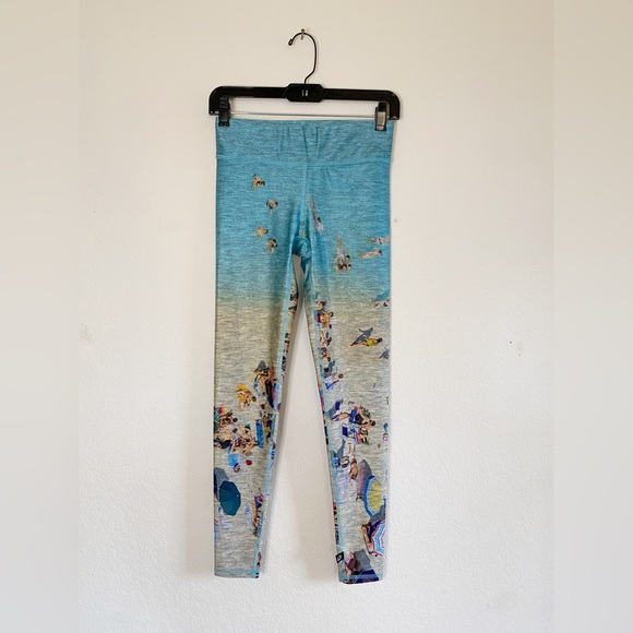 Terez Pants - NWT Terez Beach Swimmer Blue Grey Leggings Size Small